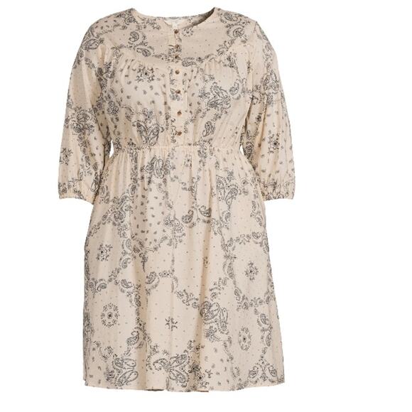 Terra & Sky All Over Bandana Newstone Button Front Dress - Picture 4 of 11